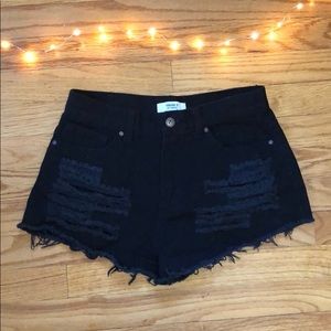 Black high waisted shorts